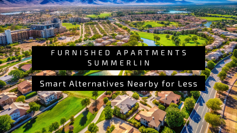 Aerial view of the Summerlin, Las Vegas landscape showcasing residential neighborhoods, desert terrain, and Red Rock Canyon in the background.